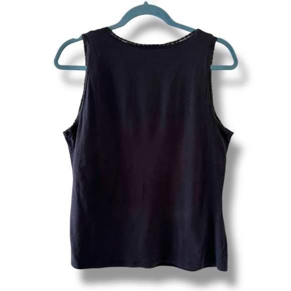 Vintage Y2K Requirements Black Eyelet Bow Sleeveless Top Women’s Size Medium - Picture 3 of 15